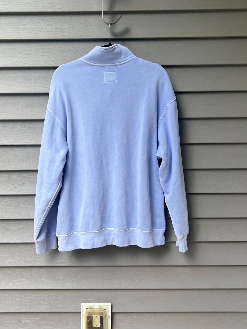 Abercrombie & Fitch Sunday Half Zip Sweatshirt Women’s M Sky Blue Pullover - Picture 5 of 14
